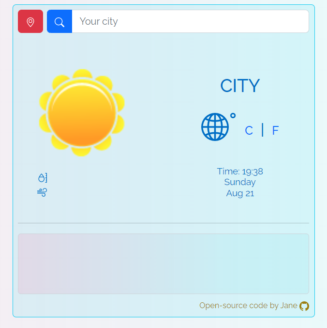 weather app screen